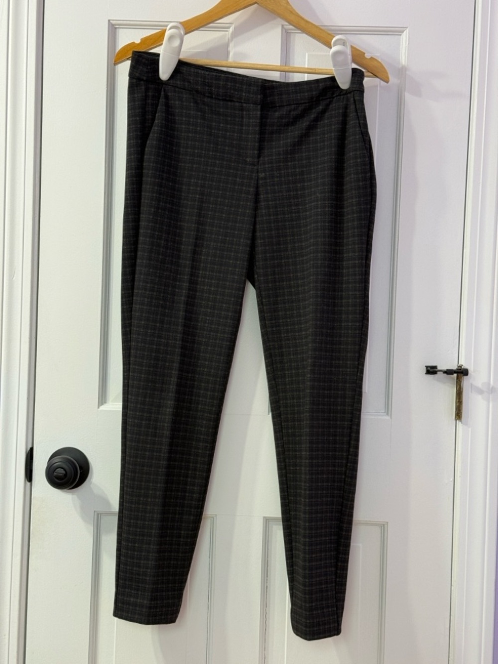 Rachel Zoe Black / Gray Windowpane Skinny Pants